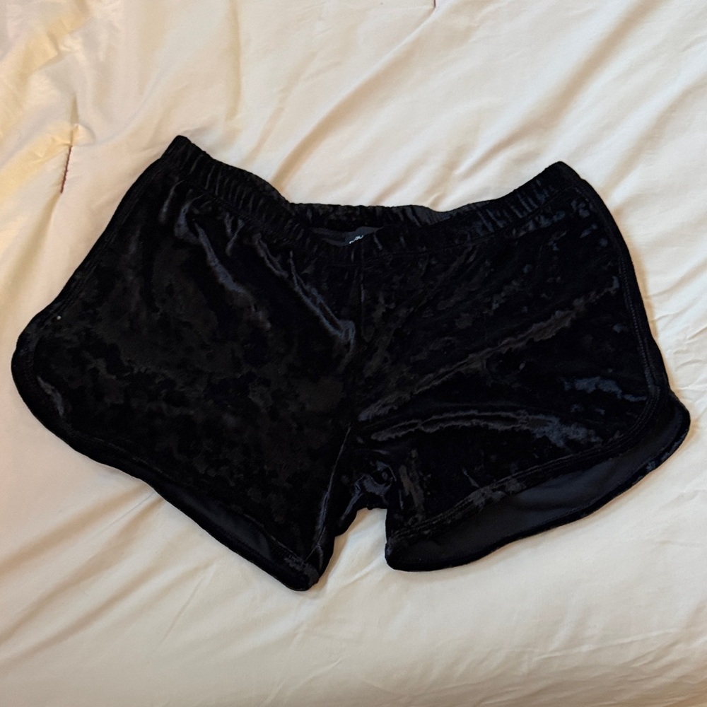 Black Velvet Shorts